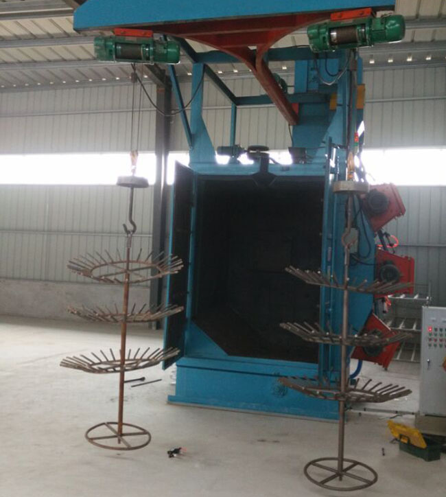 汽車輪轂吊鉤式拋丸機(jī)案例圖 汽車輪轂吊鉤式拋丸機(jī)案例圖