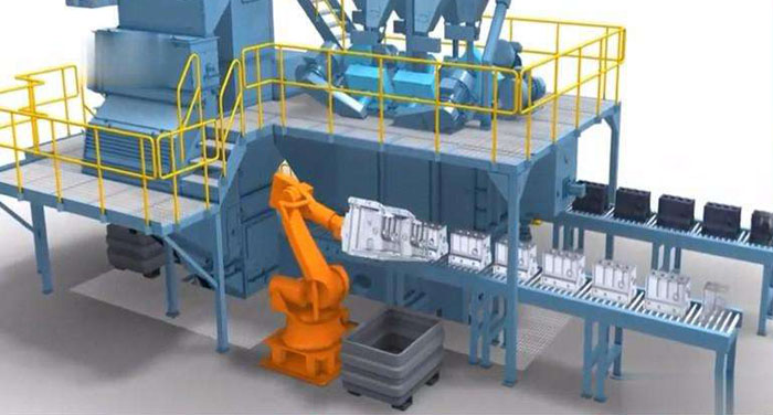 通過式發(fā)動機(jī)缸體拋丸機(jī)三維圖 通過式發(fā)動機(jī)缸體拋丸機(jī)三維圖