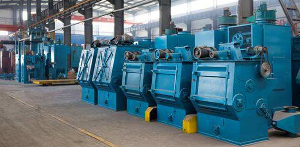 履帶式拋丸機車間現場圖 履帶式拋丸機車間現場圖