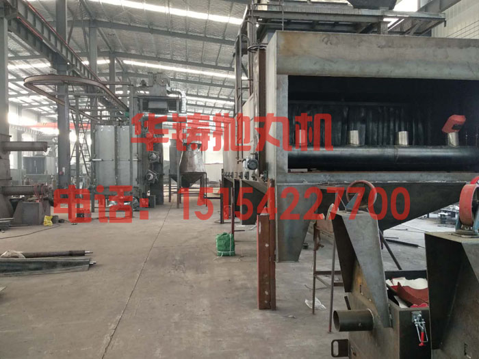 關注拋丸機價格及質量，設備生產現(xiàn)場圖