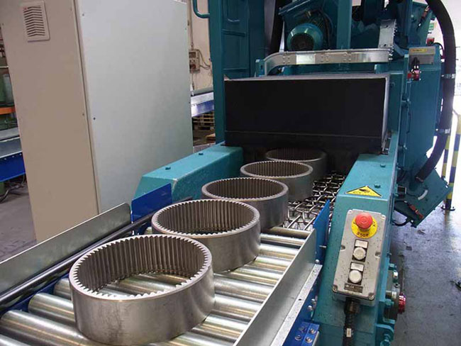 車輪拋丸機，輥道通過式清理設備