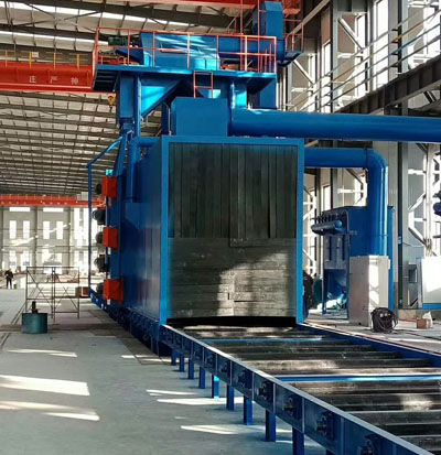 鋼結構拋丸機，除掉鋼材表面上的銹層、氧化皮的設備